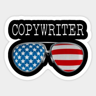 AMERICA PILOT GLASSES COPYWRITER Sticker